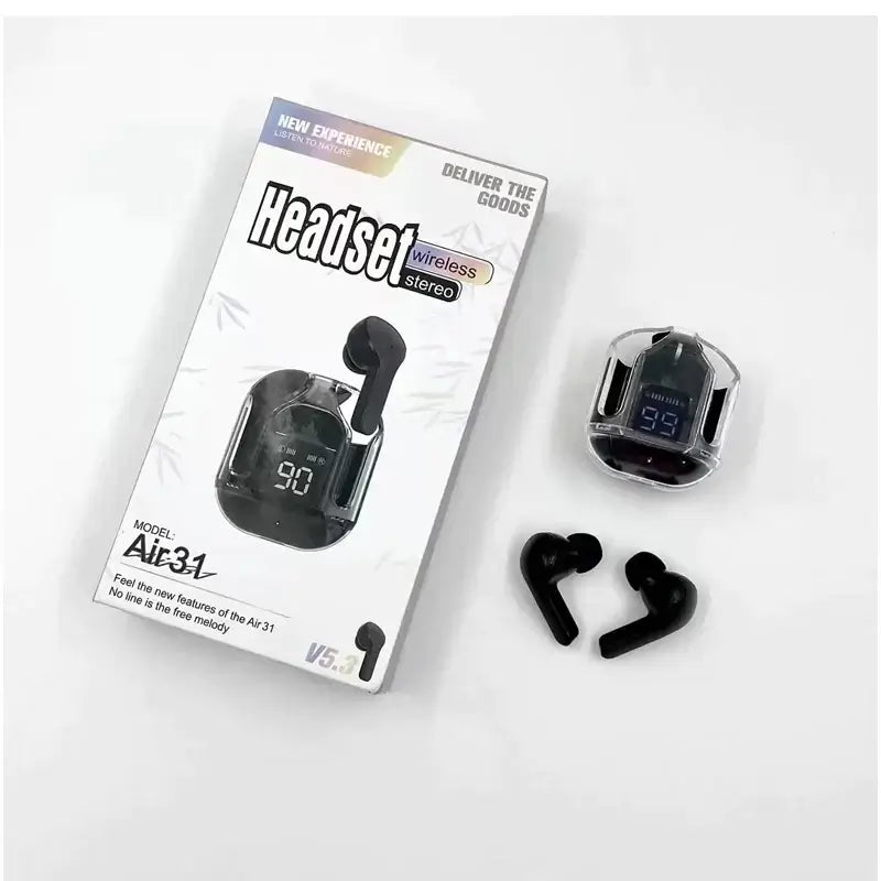 Air 31 TWS Wireless Earbuds — Bluetooth 5.3, Gaming Mode, 24Hr Battery & Deep Bass