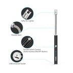 Rechargeable Electric Plasma Lighter Windproof USB Pakistan — Techziq