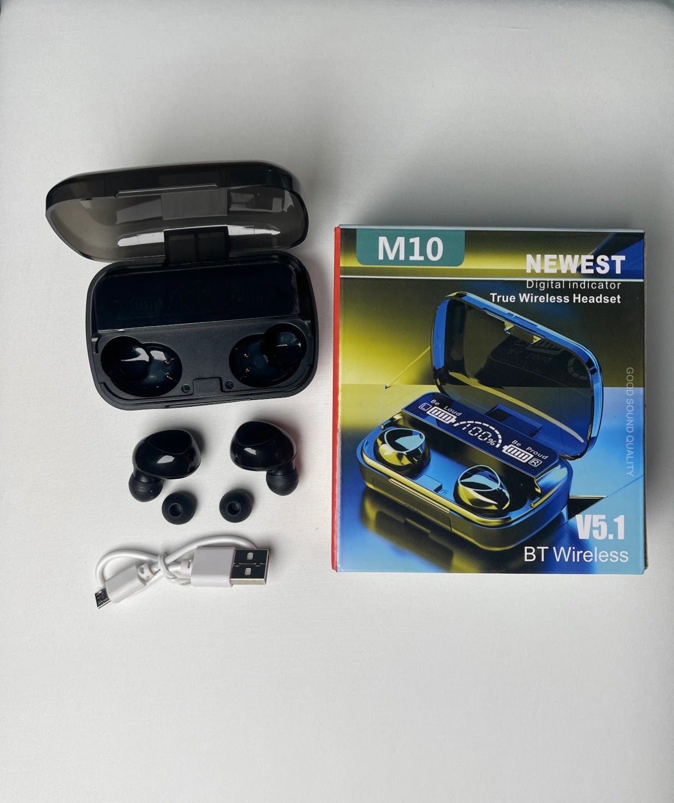 M10 True Wireless Earbuds Noise Cancellation Touch Controls Pakistan